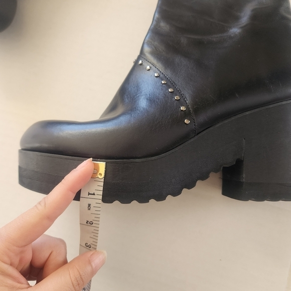 🌸 Thakoon | Moto Leather Platform Boots 41 - Picture 12 of 14